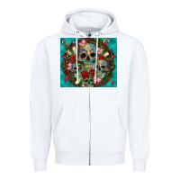 White sugar skulls tumbler 3 Zipper Hoodie - CTS Tumbler Store