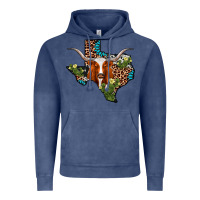 Vintage Denim longhorn texas map Vintage Hoodie - AdoDesignShop