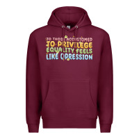 Burgundy to those accustomed to privilege Premium Hoodie - MaliasSmallBusiness