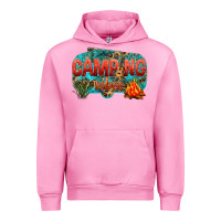 Fuchsia Pink camping vibes Urban Hoodie - NancyCooperArtShop