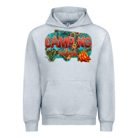 Heather Grey camping vibes Urban Hoodie - NancyCooperArtShop