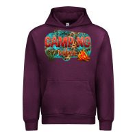 Mauve Wine camping vibes Urban Hoodie - NancyCooperArtShop