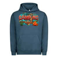 Pigment Midnight Navy camping vibes Urban Hoodie - NancyCooperArtShop