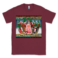 Burgundy joy pig Classic Tee - RanaPortraitStore