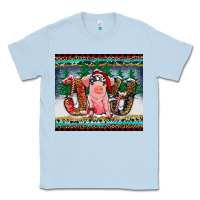 Dusty Blue joy pig Classic Tee - RanaPortraitStore