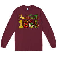 Burgundy juneteenth 1865 Long Sleeve Tee - Zillion Design Studio