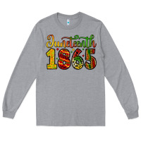Heather Grey juneteenth 1865 Long Sleeve Tee - Zillion Design Studio