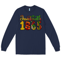 Navy juneteenth 1865 Long Sleeve Tee - Zillion Design Studio