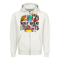 Oatmeal Heather taco bout great students Zipper Hoodie - CTS Tumbler Store