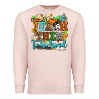 Pale Pink teach them to be kind with pumpkins and fall Premium Sweatshirt - AdoDesignShop