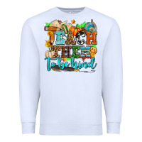 White teach them to be kind with pumpkins and fall Premium Sweatshirt - AdoDesignShop