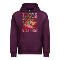 Mauve Wine tacos are my valentine Urban Hoodie - NancyCooperArtShop