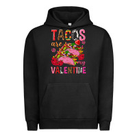 Pigment Black tacos are my valentine Urban Hoodie - NancyCooperArtShop