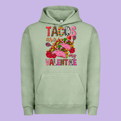 Tacos Are My Valentine Urban Hoodie Designed By Nancycooperartshop