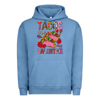 Pigment Pebble Blue tacos are my valentine Urban Hoodie - NancyCooperArtShop
