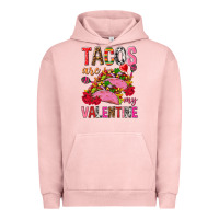 Pigment Salmon tacos are my valentine Urban Hoodie - NancyCooperArtShop