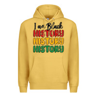 Antique Gold i am black history Premium Hoodie - MaliasSmallBusiness
