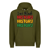 Army Green i am black history Premium Hoodie - MaliasSmallBusiness