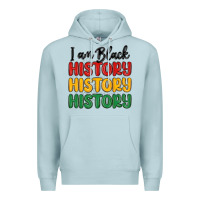 Blue Mist i am black history Premium Hoodie - MaliasSmallBusiness