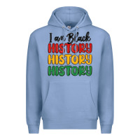Colony Blue i am black history Premium Hoodie - MaliasSmallBusiness