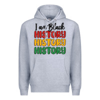 Heather Grey i am black history Premium Hoodie - MaliasSmallBusiness