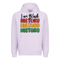 Lilac i am black history Premium Hoodie - MaliasSmallBusiness