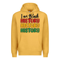 Mustard i am black history Premium Hoodie - MaliasSmallBusiness