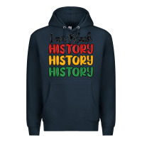 Navy i am black history Premium Hoodie - MaliasSmallBusiness