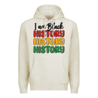 Oatmeal Heather i am black history Premium Hoodie - MaliasSmallBusiness