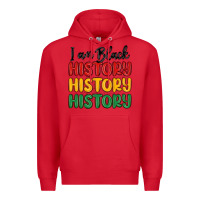 Red i am black history Premium Hoodie - MaliasSmallBusiness