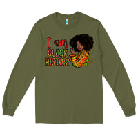Army Green i am black history Long Sleeve Tee - Zillion Design Studio