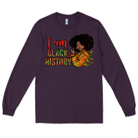 Plum i am black history Long Sleeve Tee - Zillion Design Studio