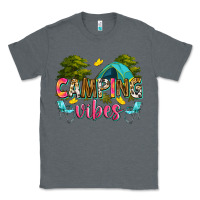 Charcoal Heather camping vibes Classic Tee - Zillion Design Studio