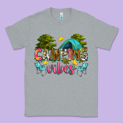Camping Vibes Classic Tee Designed By Zillion Design Studio