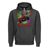 Charcoal Heather ready to crush 5th grade Zipper Hoodie - Zillion Design Studio