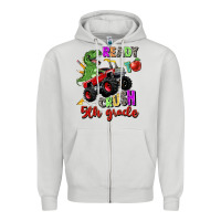 Dove Grey ready to crush 5th grade Zipper Hoodie - Zillion Design Studio