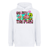 White go with the flow Heavyweight Hoodie - AdoDesignShop