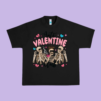 Anti Valentine Club Urban Heavy Tee Designed By Maliassmallbusiness