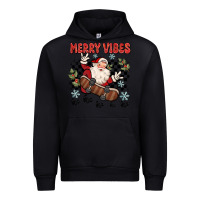 Black merry vibes ho ho ho Urban Hoodie - MaliasSmallBusiness