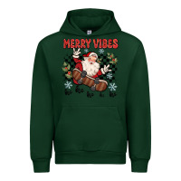 Forest Green merry vibes ho ho ho Urban Hoodie - MaliasSmallBusiness