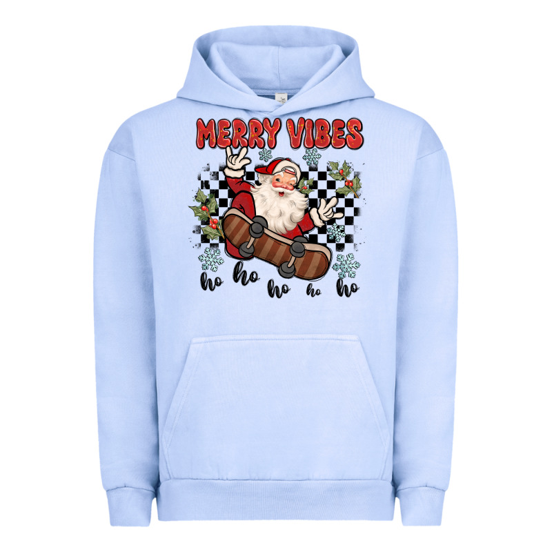 Merry Vibes Ho Ho Ho Urban Hoodie by MaliasSmallBusiness | Teevron