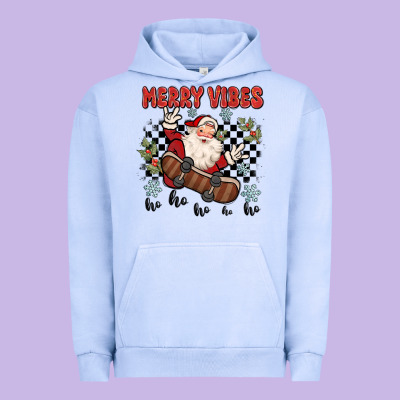Merry Vibes Ho Ho Ho Urban Hoodie Designed By Maliassmallbusiness