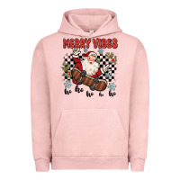 Pigment Salmon merry vibes ho ho ho Urban Hoodie - MaliasSmallBusiness