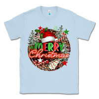 Dusty Blue Merry christmas Classic Tee - FaDigitalArtStudio