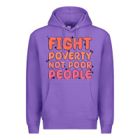 Purple fight poverty not poor people Premium Hoodie - MaliasSmallBusiness