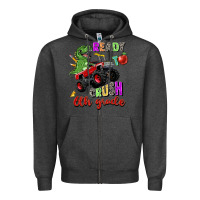 Charcoal Heather ready to crush 6th grade Zipper Hoodie - Zillion Design Studio