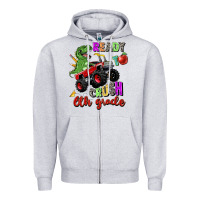 Heather Grey ready to crush 6th grade Zipper Hoodie - Zillion Design Studio