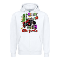 White ready to crush 6th grade Zipper Hoodie - Zillion Design Studio