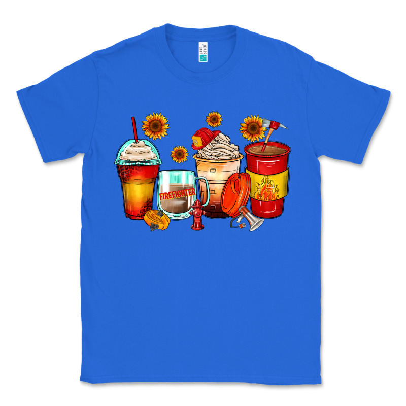 Firefighter Coffee Cups Classic Tee by Zillion Design Studio | Teevron