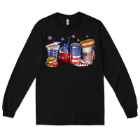 Black 4th of july coffee cups Long Sleeve Tee - texasbilliewilder